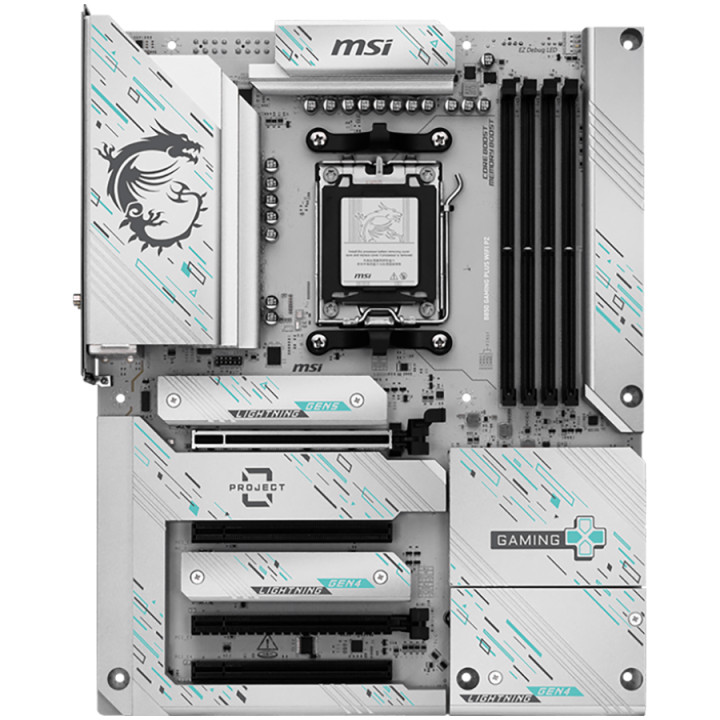 Дънна платка MSI B850 GAMING PLUS WIFI PZ, ATX, AM5, Back Connectors, 4x DDR5, 5G LAN, WiFI 7, BT