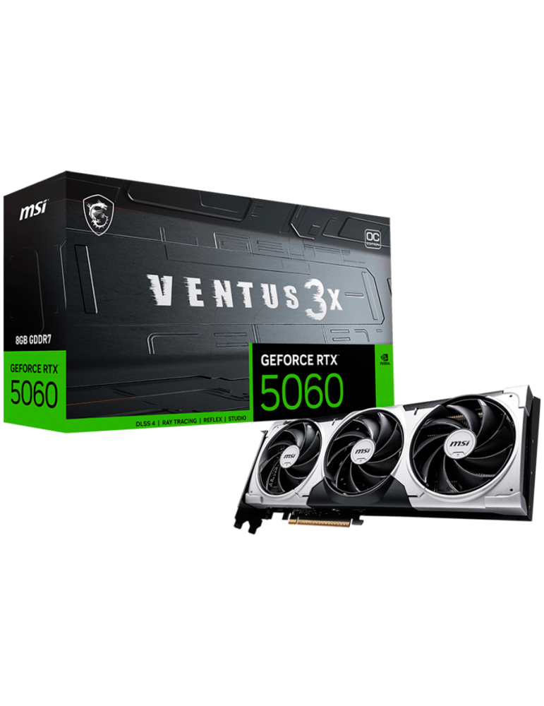 Видео карта MSI NVidia GeForce RTX 5060 8G VENTUS 3X OC, 8GB GDDR7, 128bit