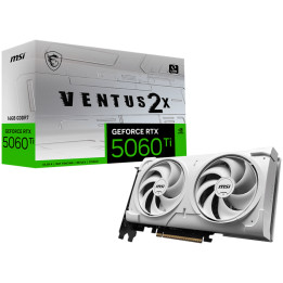 Видео карта MSI NVidia GeForce RTX 5060 Ti 16G VENTUS 2X WHITE PLUS, 16GB GDDR7, 128bit