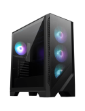 Кутия за компютър MSI MAG FORGE 321R AIRFLOW, Mid-Tower, ATX, LED Button, ARGB Hub, 4x 120mm ARGB Fans, Mesh Panel, Tempered Glass, Black