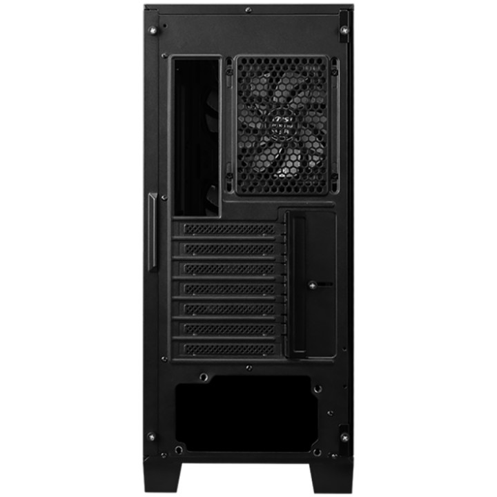 Кутия за компютър MSI MAG FORGE 321R AIRFLOW, Mid-Tower, ATX, LED Button, ARGB Hub, 4x 120mm ARGB Fans, Mesh Panel, Tempered Glass, Black