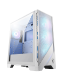 Кутия за компютър MSI MAG FORGE 320R AIRFLOW WHITE, Mid-Tower, ATX, LED Button, ARGB Hub, 4x 120mm ARGB Fans, Mesh Panel, Tempered Glass, White
