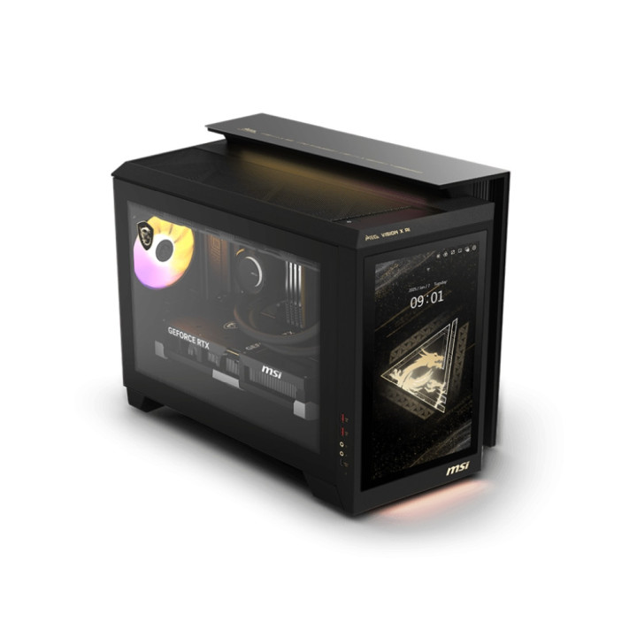 Геймърски компютър MSI MEG Vision X AI 2NVZ9-207EU, Intel Core Ultra 9 285K, GeForce RTX 5090 32G VENTUS 3X GDDR7, 64GB(2x32GB 5600Mhz), 2TB M2, 1200W 80 Plus Gold PSU, 13" FHD Touch, MSI Project Zero, Win 11 Home - 9S6-B921111-231