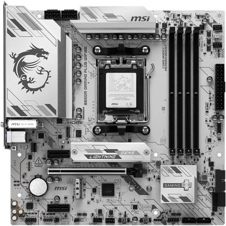 Дънна платка MSI B850M GAMING PLUS WIFI6E, mATX, AM5, 4x DDR5, 2.5G LAN, WIFI, BT