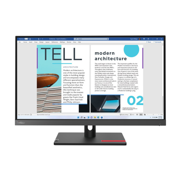 Монитор Lenovo S25e-30 24.5" VA FHD, 16:9, 75Hz, 250cd/m2, 4ms, HDMI, VGA - 63E0KAT4EU