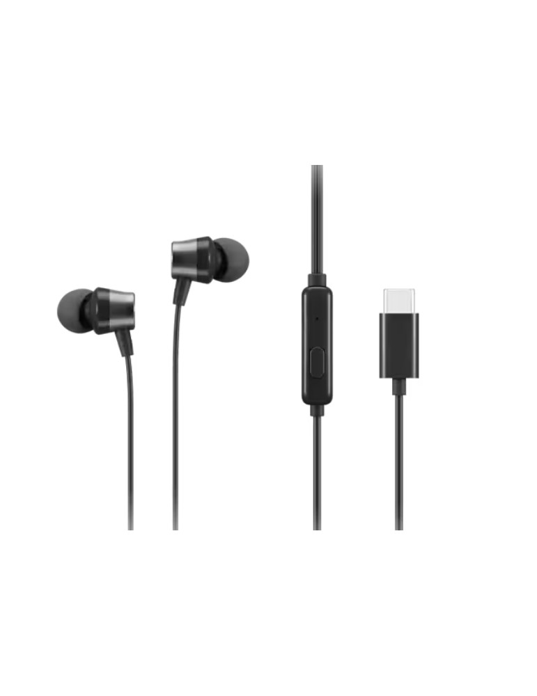 Слушалки Lenovo USB-C Wired In-Ear Headphones - 4XD1J77351