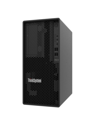 Сървър Lenovo ThinkSystem ST45 V3, AMD EPYC 4244P (6C 3.8GHz 32MB Cache/65W), No RAID, 2x2TB SATA, 1x16GB, 500W 94% Efficiency, No DVD, 3 year - 7DH5A00AEA