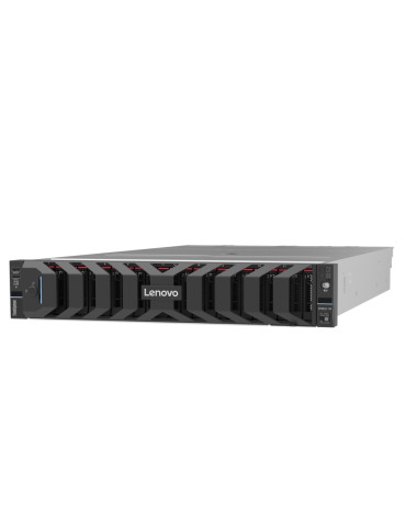 Сървър Lenovo ThinkSystem SR650 V4, Intel Xeon 6515P (2.30 GHz, 16-core, 72 MB Cache, 150W), 1x32GB 2Rx8, 2x 960GB ER3 M.2, ThinkSystem M.2/E1.S SATA/NVMe 2-Bay PCIe Hot-Swap RAID Enablement Kit, 940-8i 4GB, 2x800W, XCC3 Premier - 7DGD1008EA