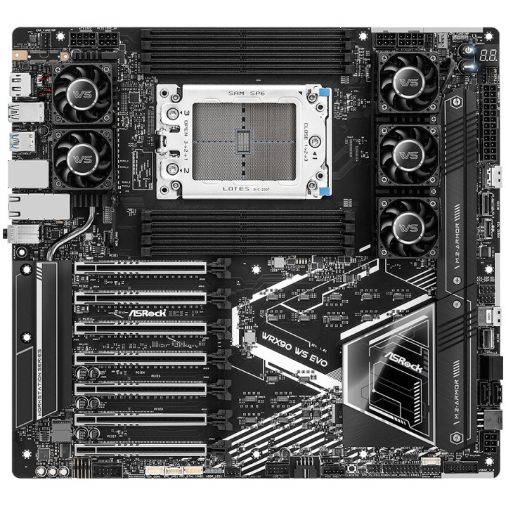 Дънна платка AsRock WRX90 WS EVO, sTR5, ATX, 8xDDR5