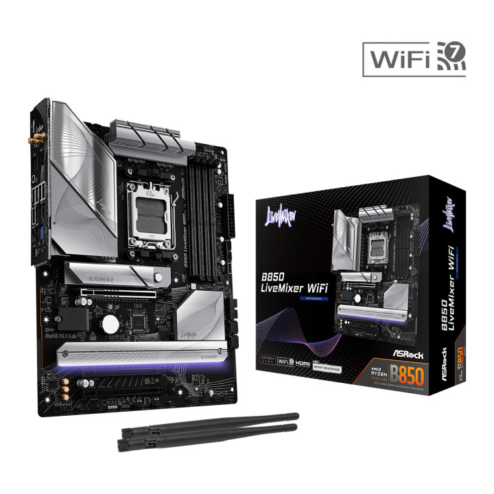 Дънна платка AsRock B850 LiveMixer WiFi, AM5