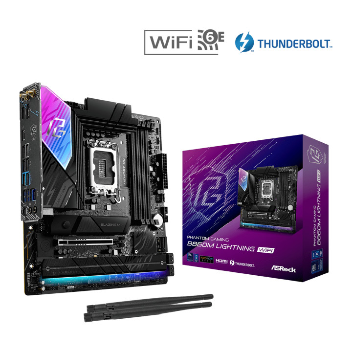 Дънна платка AsRock B860M Lightning WiFi, LGA1851