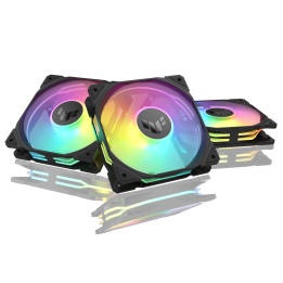Комплект вентилатори 3в1 Asus TUF GAMING TR120 ARGB Reverse Black - 90DA00D0-B09020