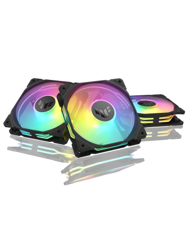 Комплект вентилатори 3в1 Asus TUF GAMING TR120 ARGB Reverse Black - 90DA00D0-B09020