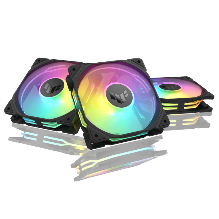 Комплект вентилатори 3в1 Asus TUF GAMING TR120 ARGB Reverse Black - 90DA00D0-B09020