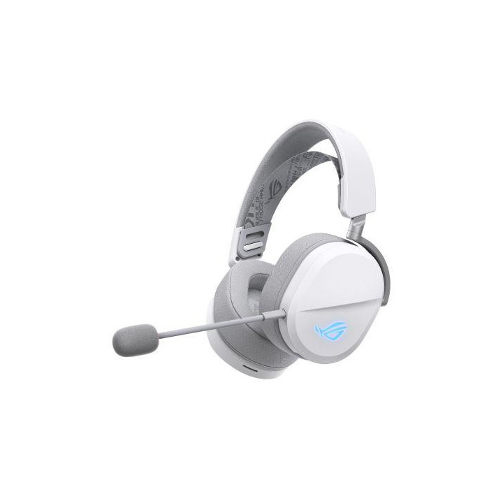 Геймърски безжични слушалки Asus ROG Pelta White, USB-C, Aura Sync RGB - 90YH0410-BHUA10