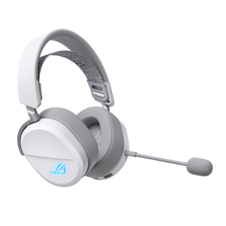 Геймърски безжични слушалки Asus ROG Pelta White, USB-C, Aura Sync RGB - 90YH0410-BHUA10
