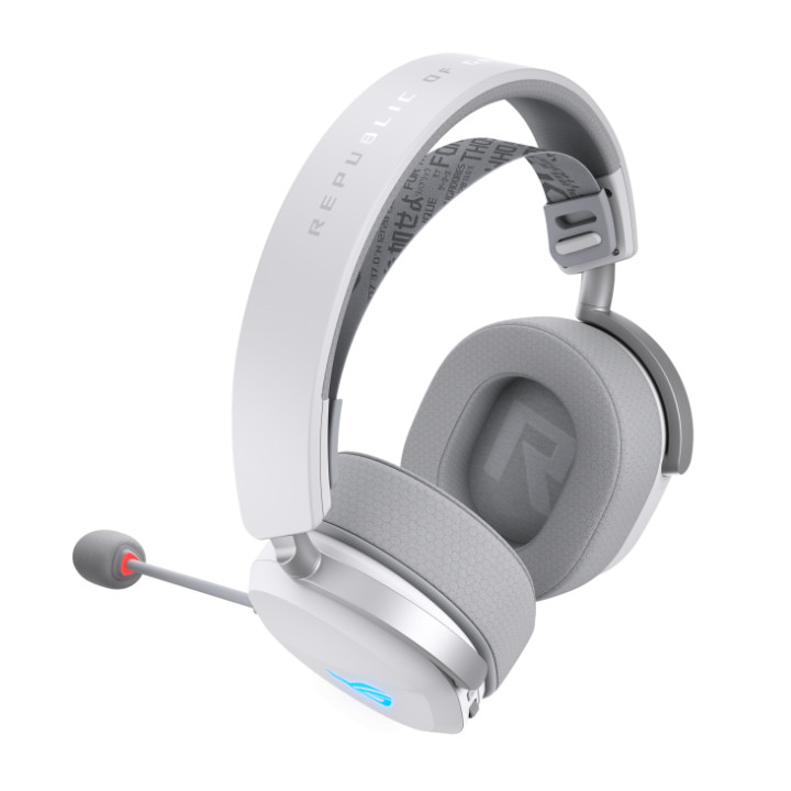 Геймърски безжични слушалки Asus ROG Pelta White, USB-C, Aura Sync RGB - 90YH0410-BHUA10