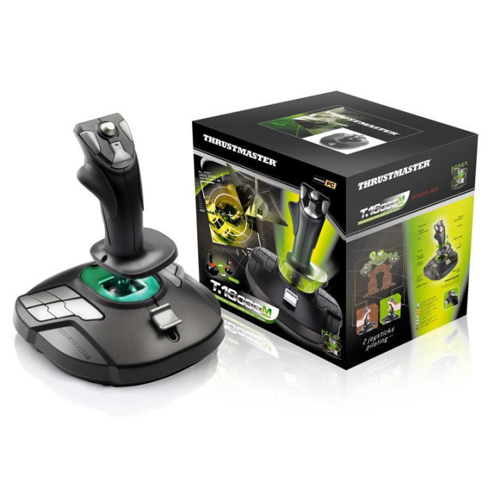 Авиосимулатор Thrustmaster T-16000M  за PC, Черен