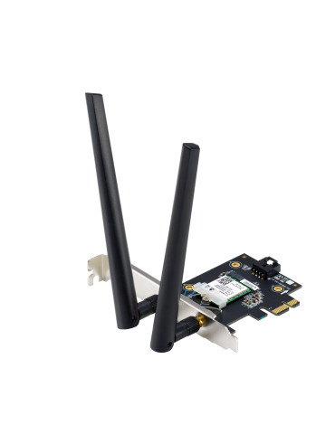 Безжичен адаптер Asus PCE-BE6500 WiFi 7 PCI-e две външни антени и Bluetooth 5.4 - 90IG09G0-MO0B00