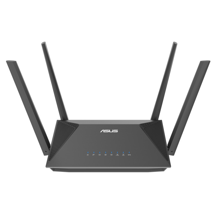 Безжичен рутер Asus RT-AX52 AX1800 Dual Band WiFi 6 (802.11ax), AiMesh Compatible, Buil-in VPN - 90IG08T0-MO3H00