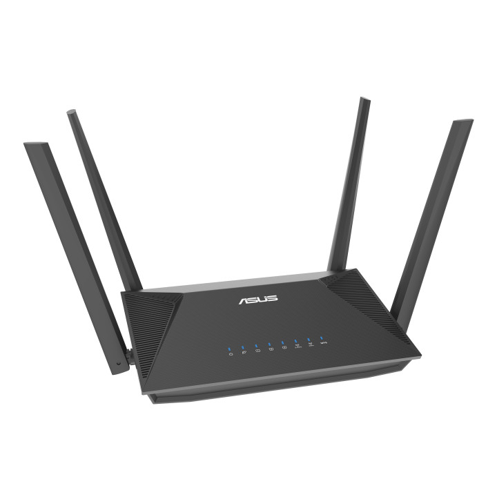 Безжичен рутер Asus RT-AX52 AX1800 Dual Band WiFi 6 (802.11ax), AiMesh Compatible, Buil-in VPN - 90IG08T0-MO3H00