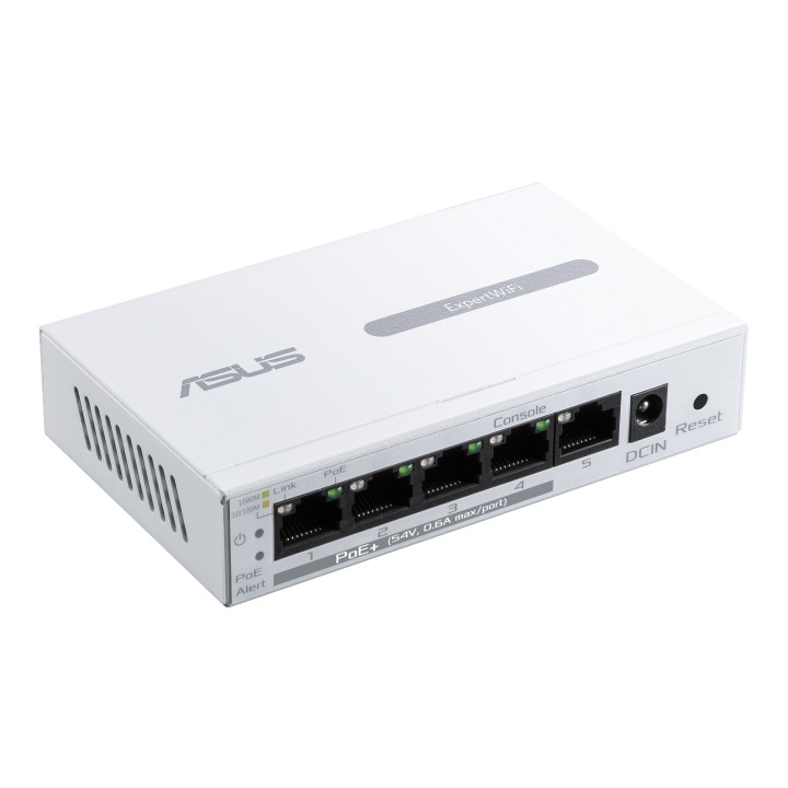 Суич Asus ExpertWiFi EBP15 5-Port GbE, 4 PoE  Ports 5 x 10/100/1000Mbps ports - 90IG08D0-MO3B00