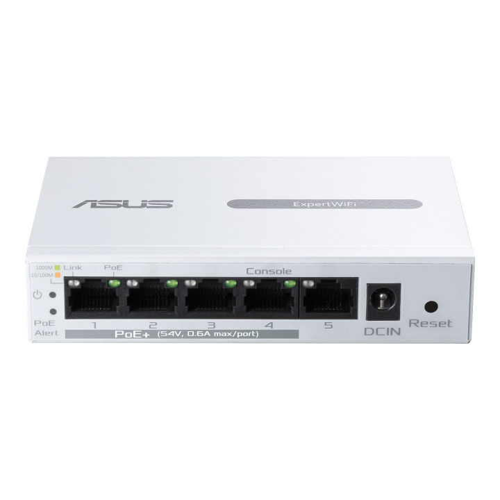 Суич Asus ExpertWiFi EBP15 5-Port GbE, 4 PoE  Ports 5 x 10/100/1000Mbps ports - 90IG08D0-MO3B00
