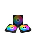 Комплект вентилатори 3бр Xigmatek Starlink, EN41303, 3PCS Black Easy Clip On & Smart Link Fan, 2PCS ARGB & PWM Cable, Mini ARGB Controller