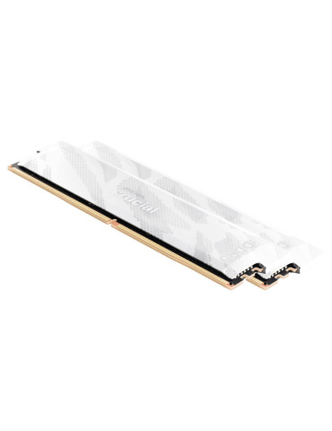 RAM памет Crucial 32GB(2X16GB) DDR5 6400MHz Pro OC, UDIMM CL32, White, Intel XMP, AMD Expo  - CP2K16G64C32U5W