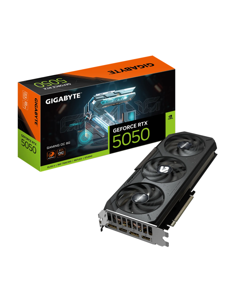 Видео карта Gigabyte Nvidia GeForce RTX 5050 GAMING OC 8GB, 128bit - GV-N5050GAMING-OC-8GD