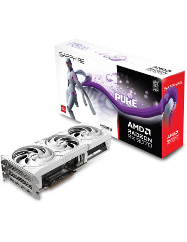 Видео карта Sapphire PURE AMD RADEON RX 9070 GAMING OC 16GB DUAL - 11349-02-20G