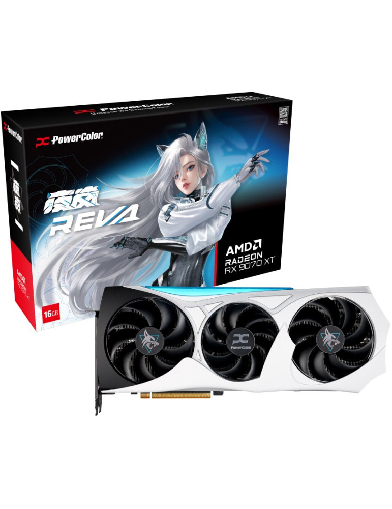 Видео карта PowerColor Radeon RX 9070 XT HELLHOUND OC REVA EDITION 16GB GDDR6 - 1A1-G00443900G