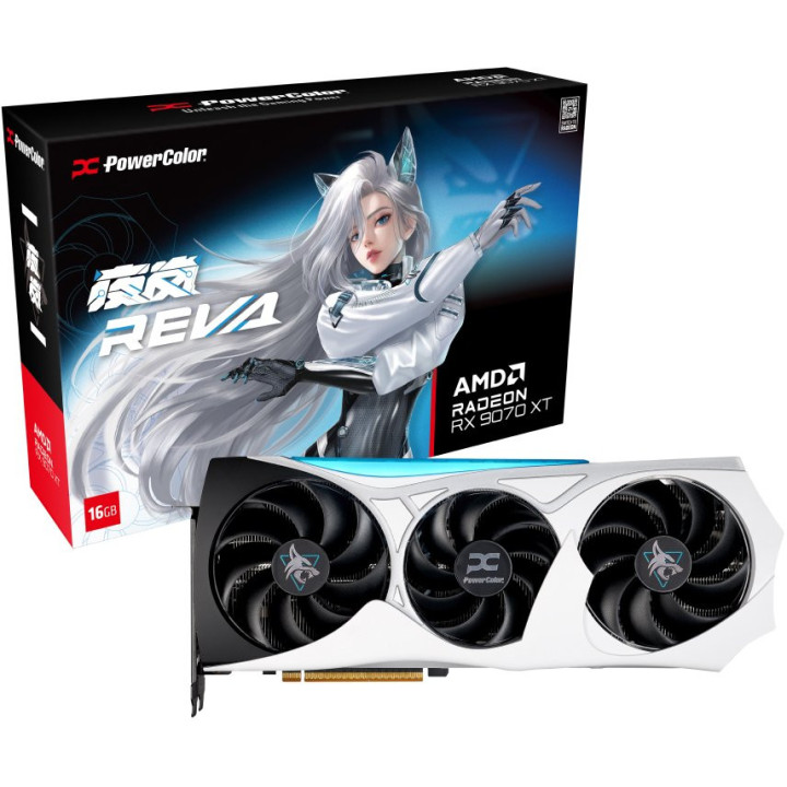 Видео карта PowerColor Radeon RX 9070 XT HELLHOUND OC REVA EDITION 16GB GDDR6 - 1A1-G00443900G