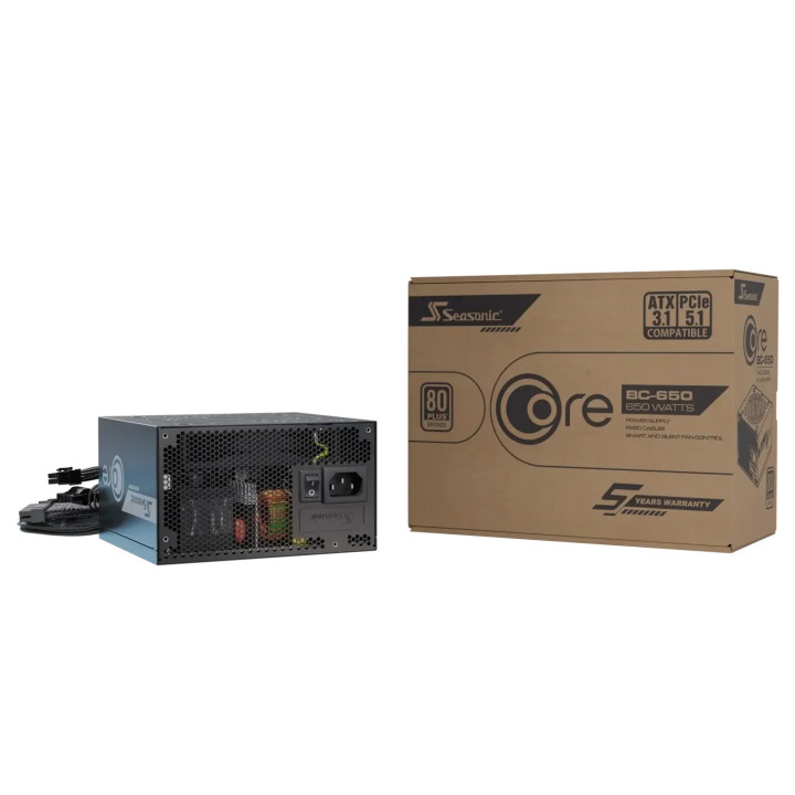 Захранване Seasonic CORE BC-650 ATX 650W Bronze, ATX 3.1 Compatible - SRP-CBC651-A5A51JF