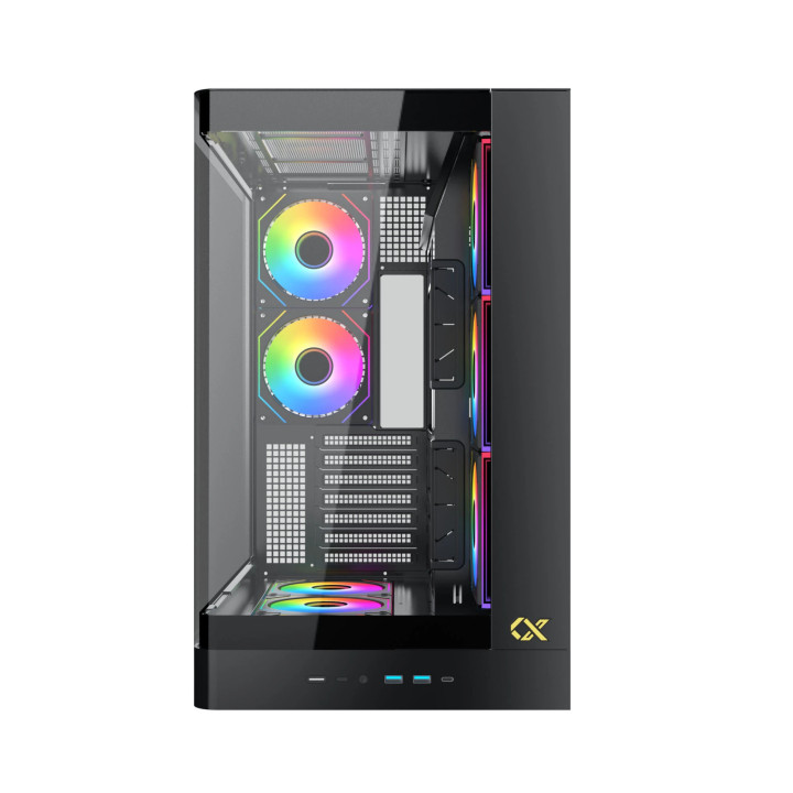 Кутия за компютър Xigmatek PANO II AIR, E-ATX, 8бр. aRGB вентилатори - EN48517