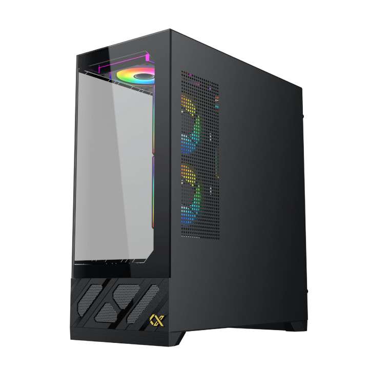 Кутия за компютър Xigmatek Alphard Pro, E-ATX, 6 inch LCD Display, 6бр. aRGB вентилатори - EN48227