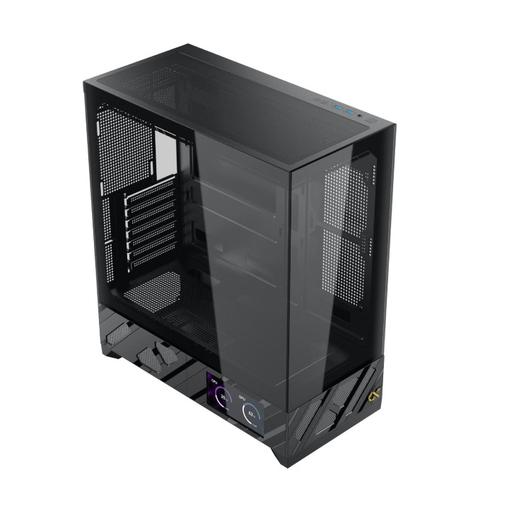 Кутия за компютър Xigmatek Alphard Pro, E-ATX, 6 inch LCD Display, 6бр. aRGB вентилатори - EN48227