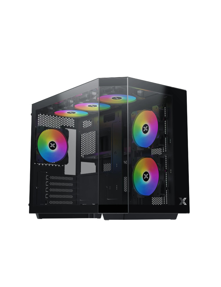 Кутия за компютър Xigmatek Cubi M, mATX, 6бр. aRGB вентилатори - EN42799