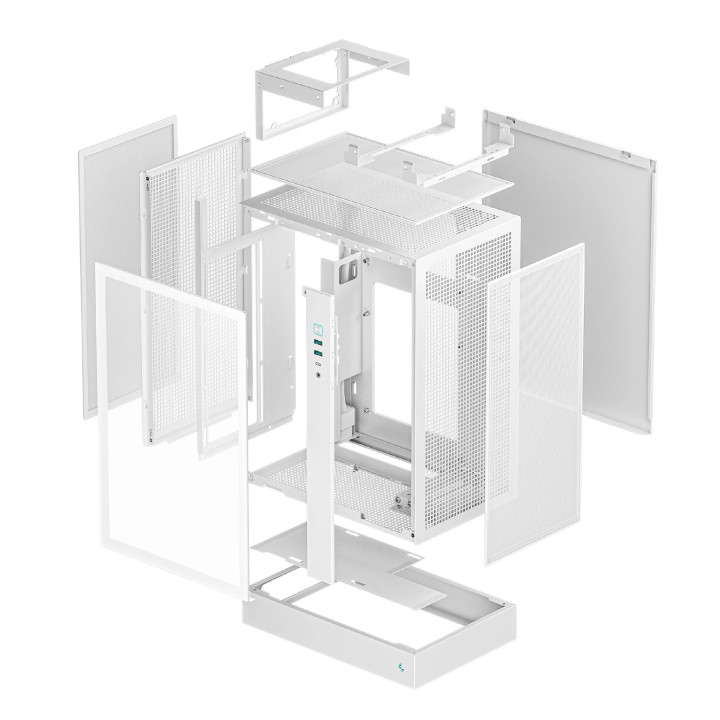 Кутия за компютър DeepCool CH170 PLUS WHITE, mATX - R-CH170-WHNGM0-G