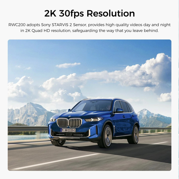Водоустойчива камера за заден ход VIOFO Waterproof Rear Camera RWC200, 2K Quad HD, 9.5m cable included - VIOFO-RWC200-9.5m