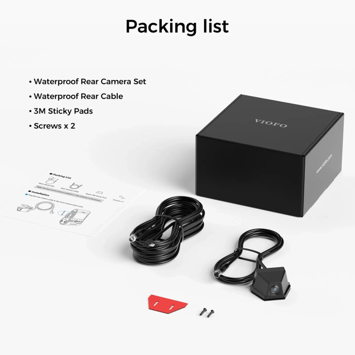 Водоустойчива камера за заден ход VIOFO Waterproof Rear Camera RWC200, 2K Quad HD, 9.5m cable included - VIOFO-RWC200-9.5m