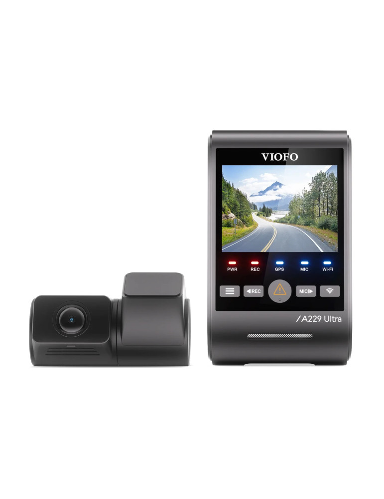 Видео регистратор VIOFO Dash Cam A229 Ultra 2 Channel, 4K, HDR, Dual Sony STARVIS 2 8MP, GPS, Bluetooth - VIOFO-A229-ULTRA-2CH