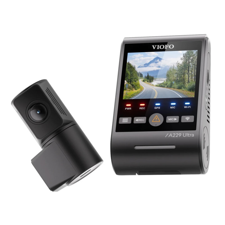 Видео регистратор VIOFO Dash Cam A229 Ultra 2 Channel, 4K, HDR, Dual Sony STARVIS 2 8MP, GPS, Bluetooth - VIOFO-A229-ULTRA-2CH