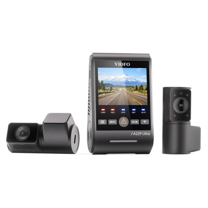 Видео регистратор VIOFO Dash Cam A229 Ultra 3 Channel, 4K, HDR, Dual Sony STARVIS 2 8MP, GPS, Bluetooth - VIOFO-A229-ULTRA-3CH