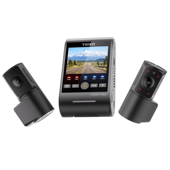 Видео регистратор VIOFO Dash Cam A229 Ultra 3 Channel, 4K, HDR, Dual Sony STARVIS 2 8MP, GPS, Bluetooth - VIOFO-A229-ULTRA-3CH