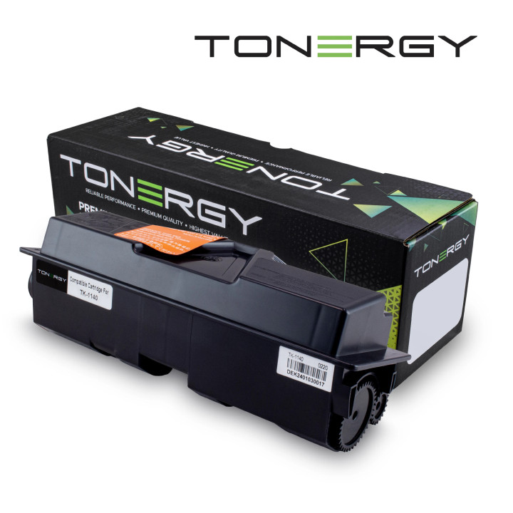 Съвместима тонер касета Tonergy KYOCERA TK-1140 TK-1142 TK-1143 TK-1144 TK-1147 Black, 7.2k - TONERGY-TK-1140/1142/1143