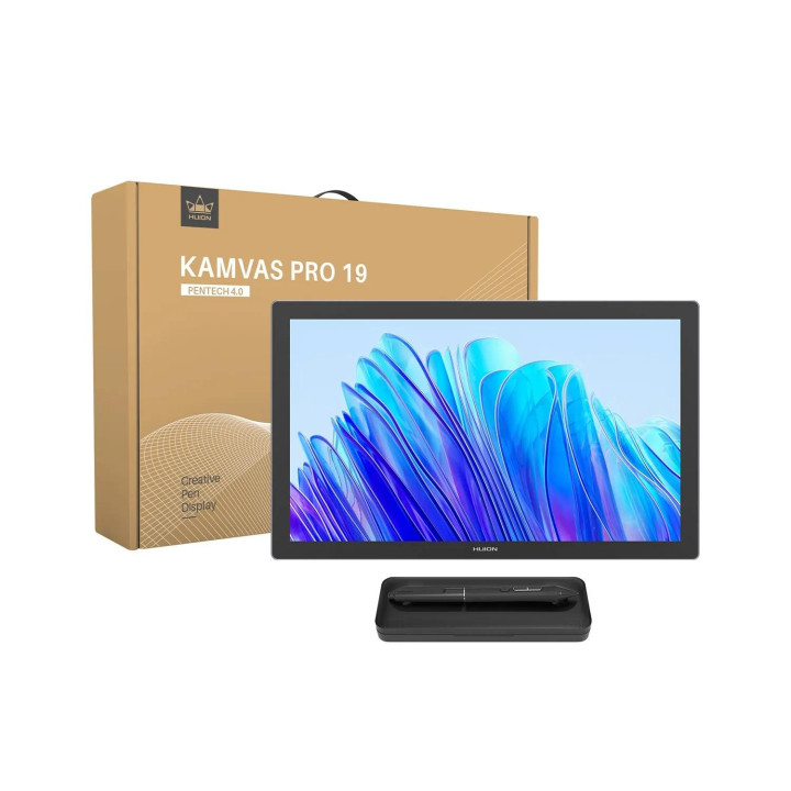 Графичен таблет HUION Kamvas Pro 19, USB-C, Тъмно сив - GT1902