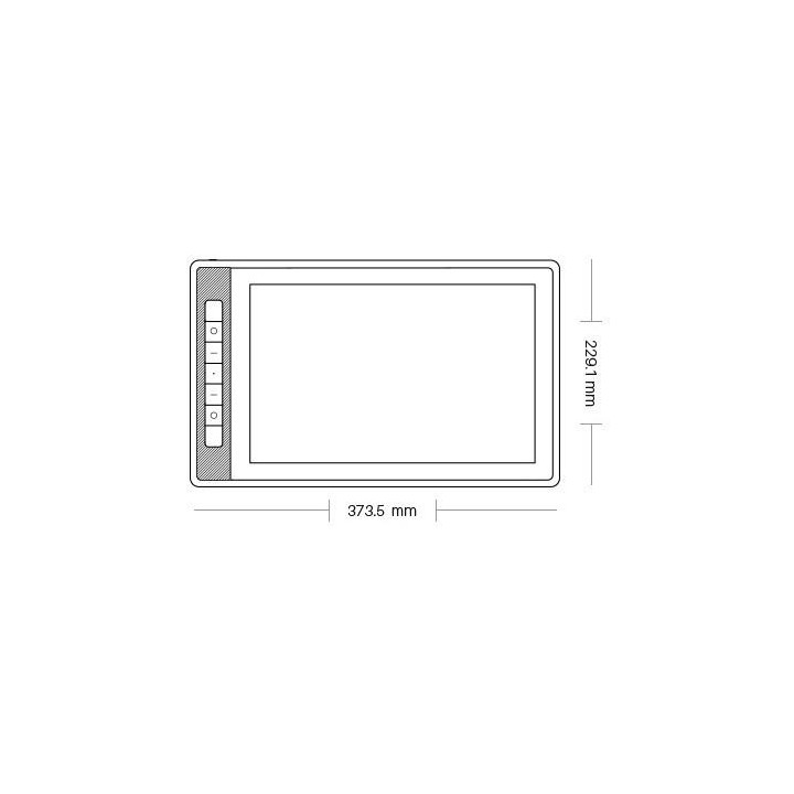 Графичен дисплей таблет HUION Kamvas Pro 13, 13.3;, 2.5K 2560 x 1600, Черен - GT1302