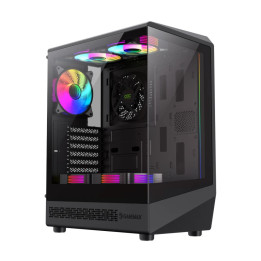 Кутия за компютър Gamemax Vista COC AB, ATX, 5 x 120 mm A-RGB Fans, MB Plate COC Fan - GM-VISTA-COC-AB