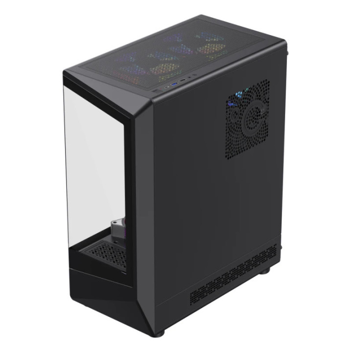 Кутия за компютър Gamemax Vista COC AB, ATX, 5 x 120 mm A-RGB Fans, MB Plate COC Fan - GM-VISTA-COC-AB